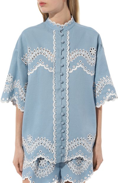 Хлопковая блузка ZIMMERMANN, арт. 8432TRS243, фото 3