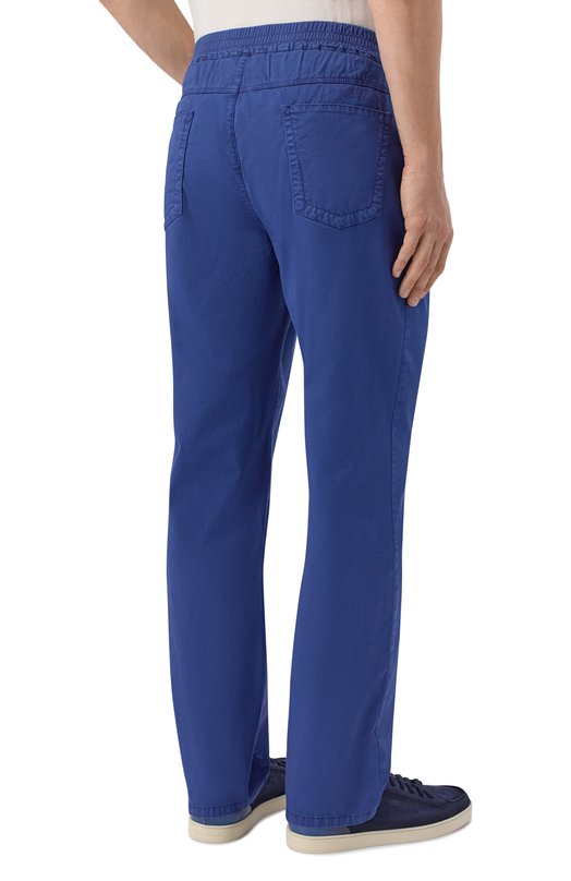 Хлопковые брюки Zilli J5T001M0480VZM000 Синий  J5T001M0480VZM000 Фото 4