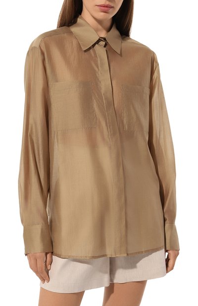 Рубашка FLASHIN темно-бежевого цвета по цене 26700 руб., арт. FS24SBB, фото 3 Рубашка FLASHIN, арт. FS24SBB, фото 3