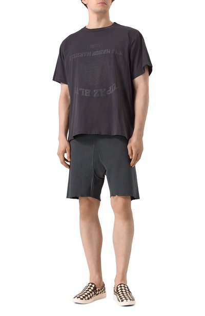 Хлопковая футболка MM6 темно-серого цвета по цене 26200 руб., арт. SH0GC0041/S24311, фото 2 Хлопковая футболка MM6, арт. SH0GC0041/S24311, фото 2