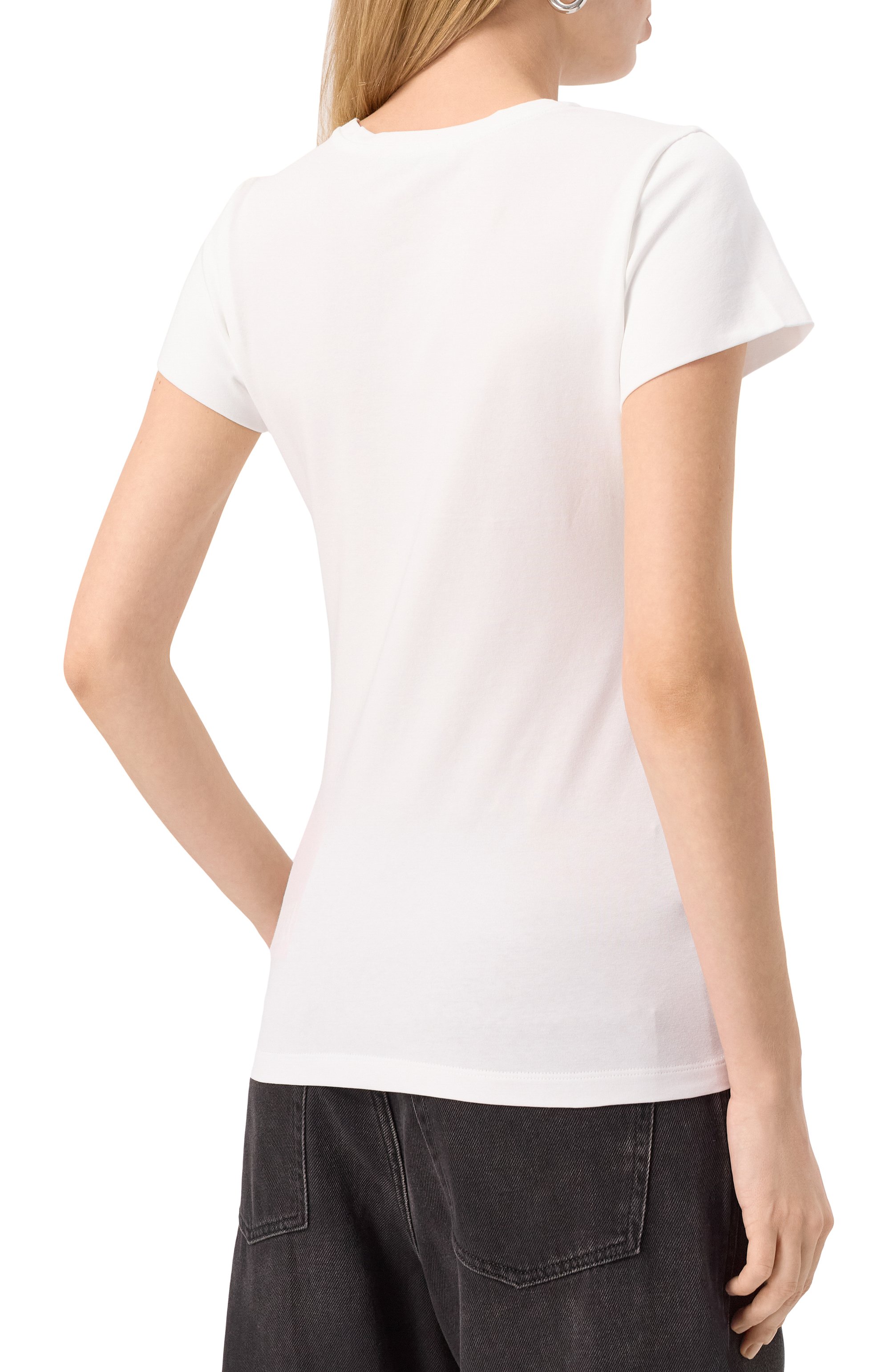 Хлопковая футболка DOROTHEE SCHUMACHER белого цвета по цене 11350 руб., арт. 028304, фото 4 Хлопковая футболка DOROTHEE SCHUMACHER, арт. 028304, фото 4