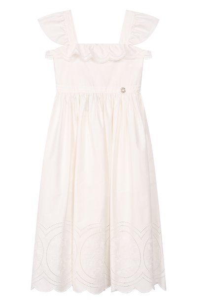 Хлопковый сарафан ELIE SAAB JUNIOR, арт. EFAB100 MX MC/TS0724 RIC05_001