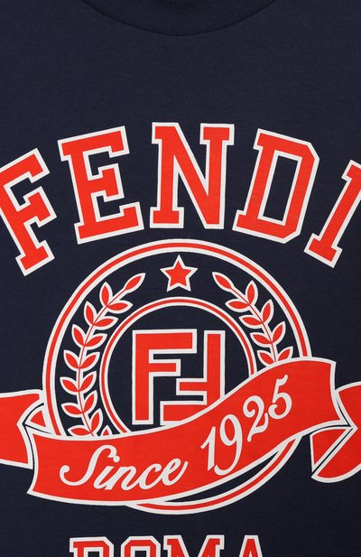 Хлопковая футболка FENDI, арт. JUI164/7AJ/3-5, фото 3