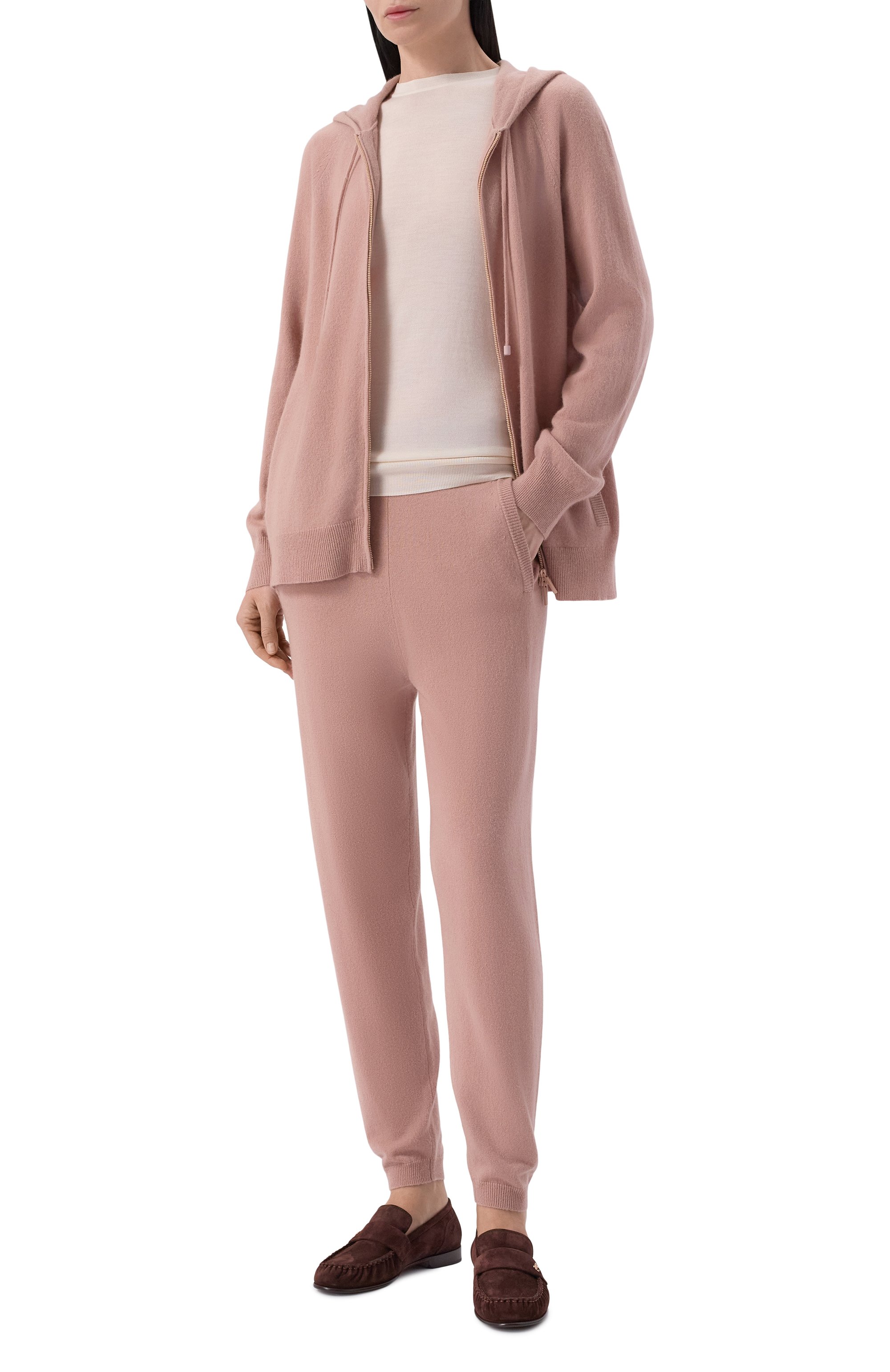 Кашемировые джоггеры MAX MARA розового цвета по цене 78700 руб., арт. SHOCK 33360116, фото 2 Кашемировые джоггеры MAX MARA, арт. SHOCK 33360116, фото 2