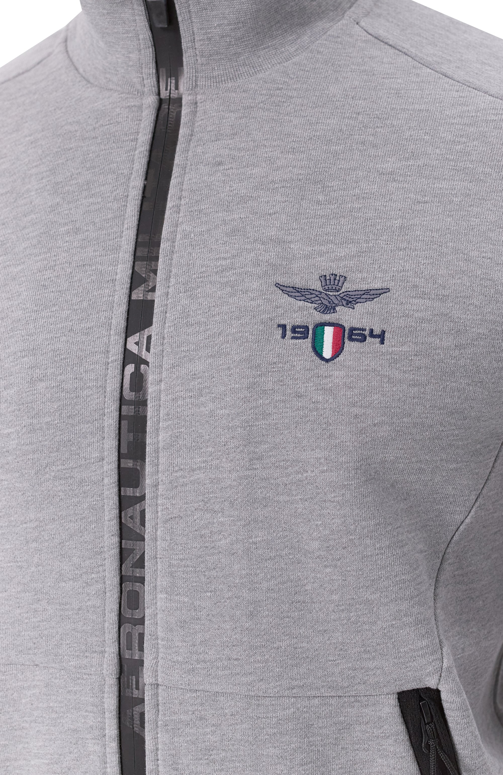 Хлопковая толстовка AERONAUTICA MILITARE серого цвета по цене 22550 руб., арт. FE1986F581, фото 5 Хлопковая толстовка AERONAUTICA MILITARE, арт. FE1986F581, фото 5