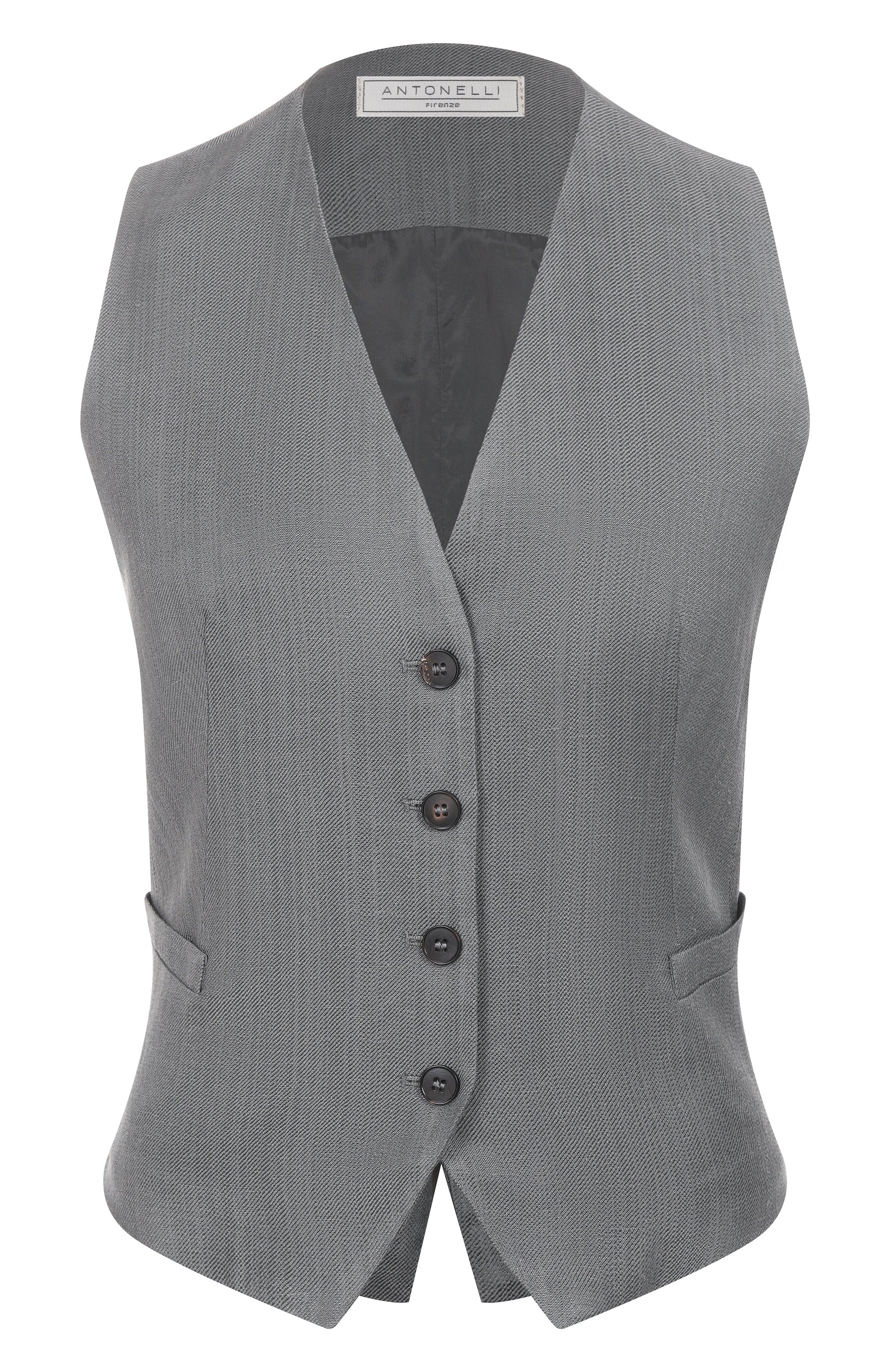 Жилет из вискозы и льна ANTONELLI FIRENZE, арт. M3036N/974, фото 1