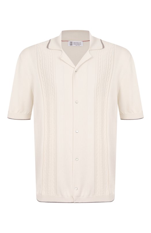 Хлопковая рубашка Brunello Cucinelli M29203415 Белый M29203415