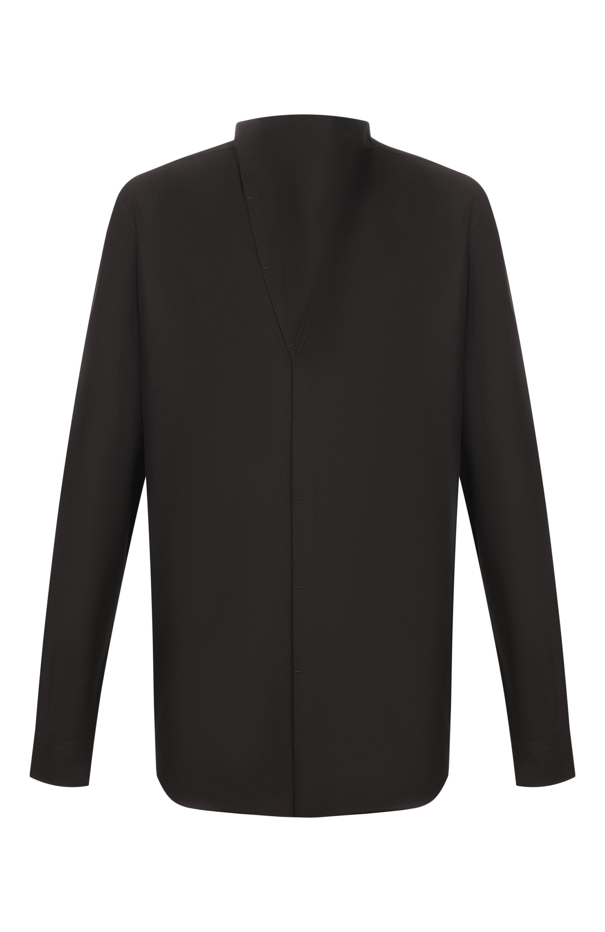 Хлопковая рубашка RICK OWENS черного цвета по цене 86850 руб., арт. RU02F4299/P, фото 1 Хлопковая рубашка RICK OWENS, арт. RU02F4299/P, фото 1