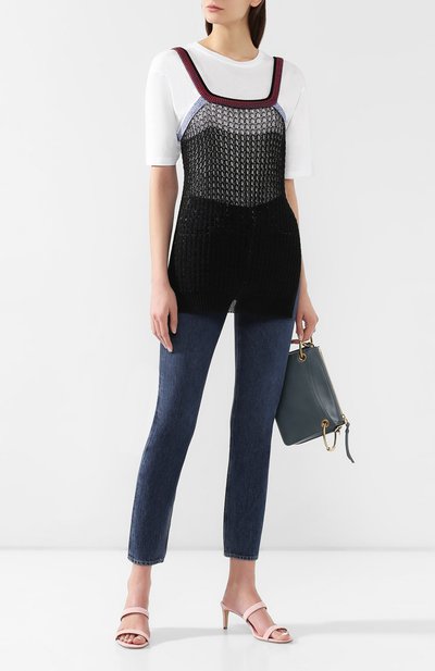 Хлопковая футболка с топом VICTORIA BECKHAM, арт. TP KNT 1840 MSS19 3D LACE, фото 2