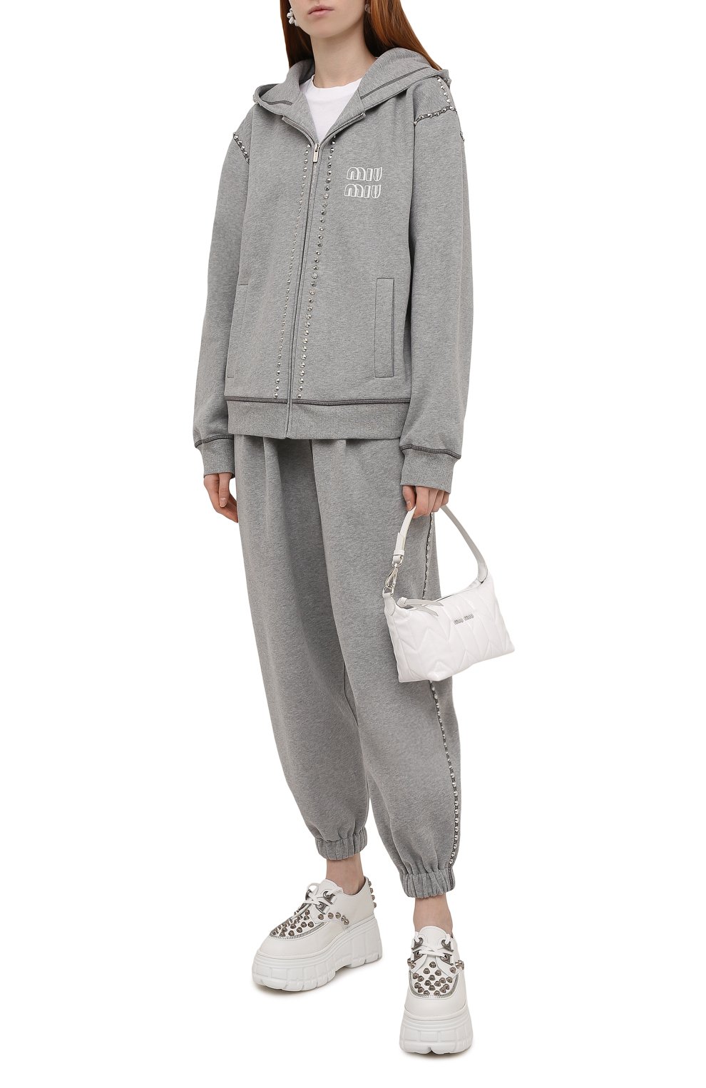 Хлопковая толстовка MIU MIU, арт. MJL805-1Z9J-F0031, фото 2