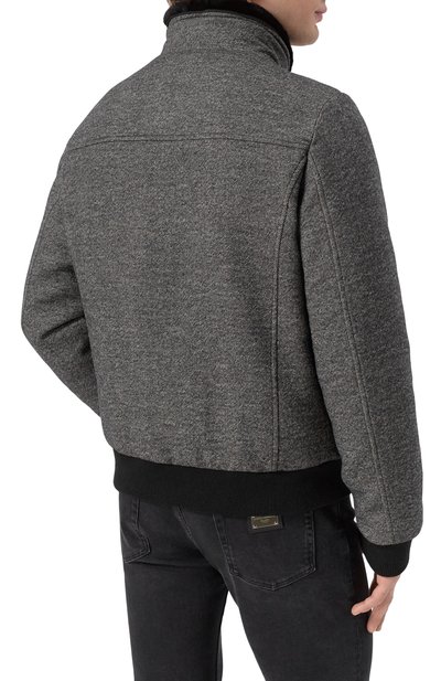 Бомбер bellati-lp с отделкой из овчины MOORER темно-серого цвета по цене 297500 руб., арт. BELLATI/LP, фото 4 Бомбер bellati-lp с отделкой из овчины MOORER, арт. BELLATI/LP, фото 4