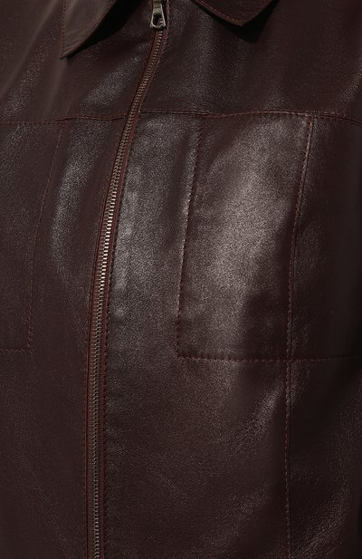 Кожаная куртка MASLOV бордового цвета по цене 138600 руб., арт. MB43, фото 5 Кожаная куртка MASLOV, арт. MB43, фото 5