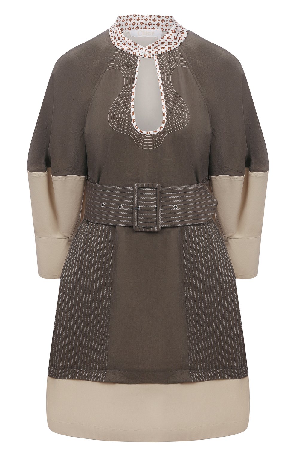 Платье CHLOÉ хаки цвета по цене 270500 руб., арт. CHC21UR010009, фото 1 Платье CHLOÉ, арт. CHC21UR010009, фото 1