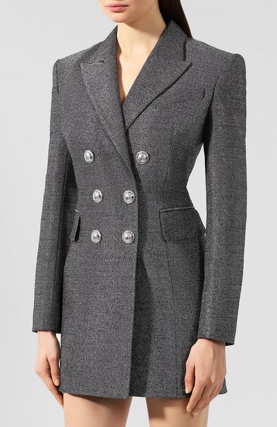 Платье BALMAIN темно-серого цвета по цене 298000 руб., арт. SF06059/W054, фото 3 Платье BALMAIN, арт. SF06059/W054, фото 3