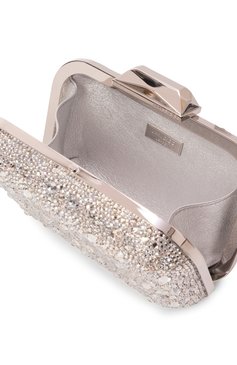 Женский клатч cloud JIMMY CHOO серебряного цвета, арт. CL0UD/EXC | Фото 5 (Драгоценные камни: Проставлено; Материал сплава: Проставлено; Размер: mini; Материал: Текстиль; Женское Кросс-КТ: Клатч-клатчи, Вечерняя сумка)