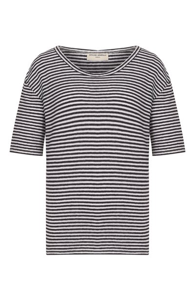 Женская футболка из хлопка и льна OFFICINE GENERALE, арт. S26WTEE203