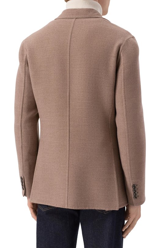 Шерстяной пиджак Stefano Ricci M1RSDB23T0/W0001P_003 Бежевый  M1RSDB23T0/W0001P_003 Фото 4