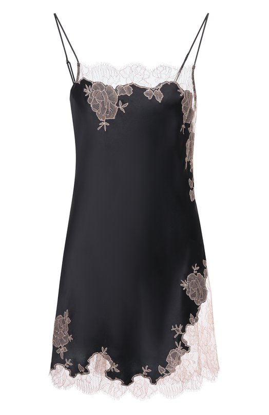 Шелковая сорочка Carine Gilson AL0400AP Чёрный AL0400AP