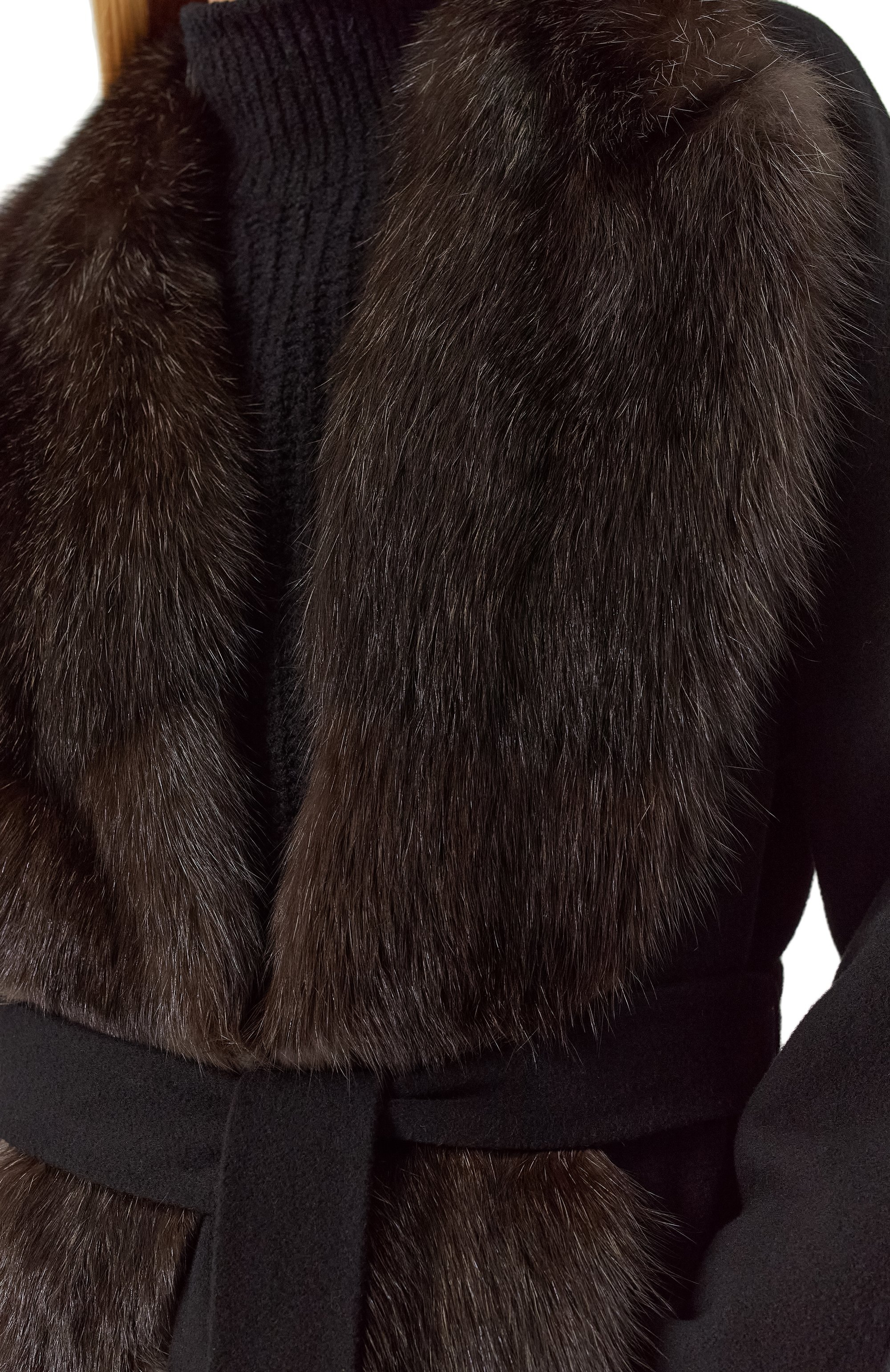 Пальто из шерсти и кашемира с отделкой из соболя MVST, арт. FTBPL-Y326-1SB/LP1432, фото 5