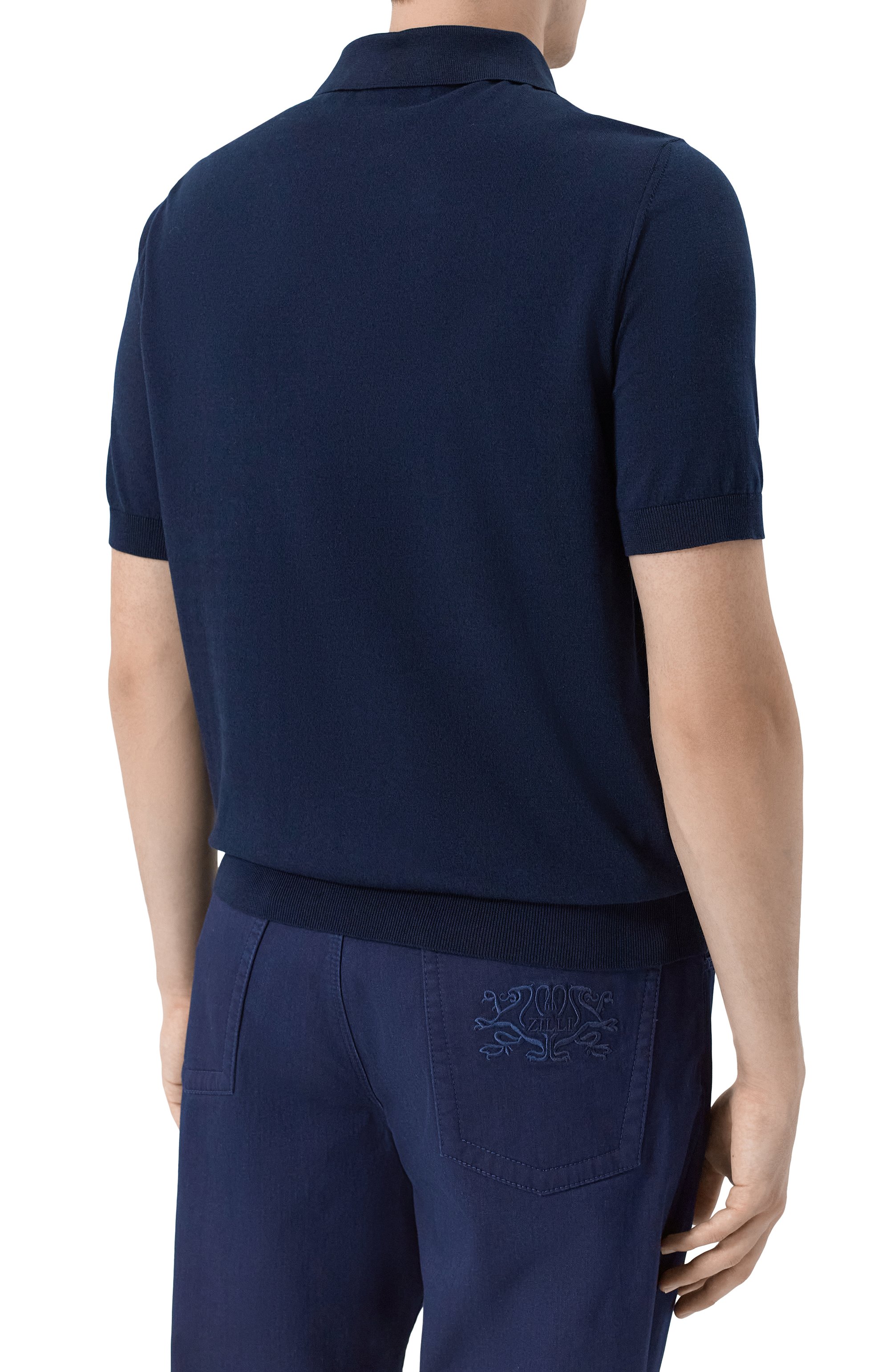 Поло из хлопка и шелка ZILLI, арт. KZP002M0147VZCP00, фото 4