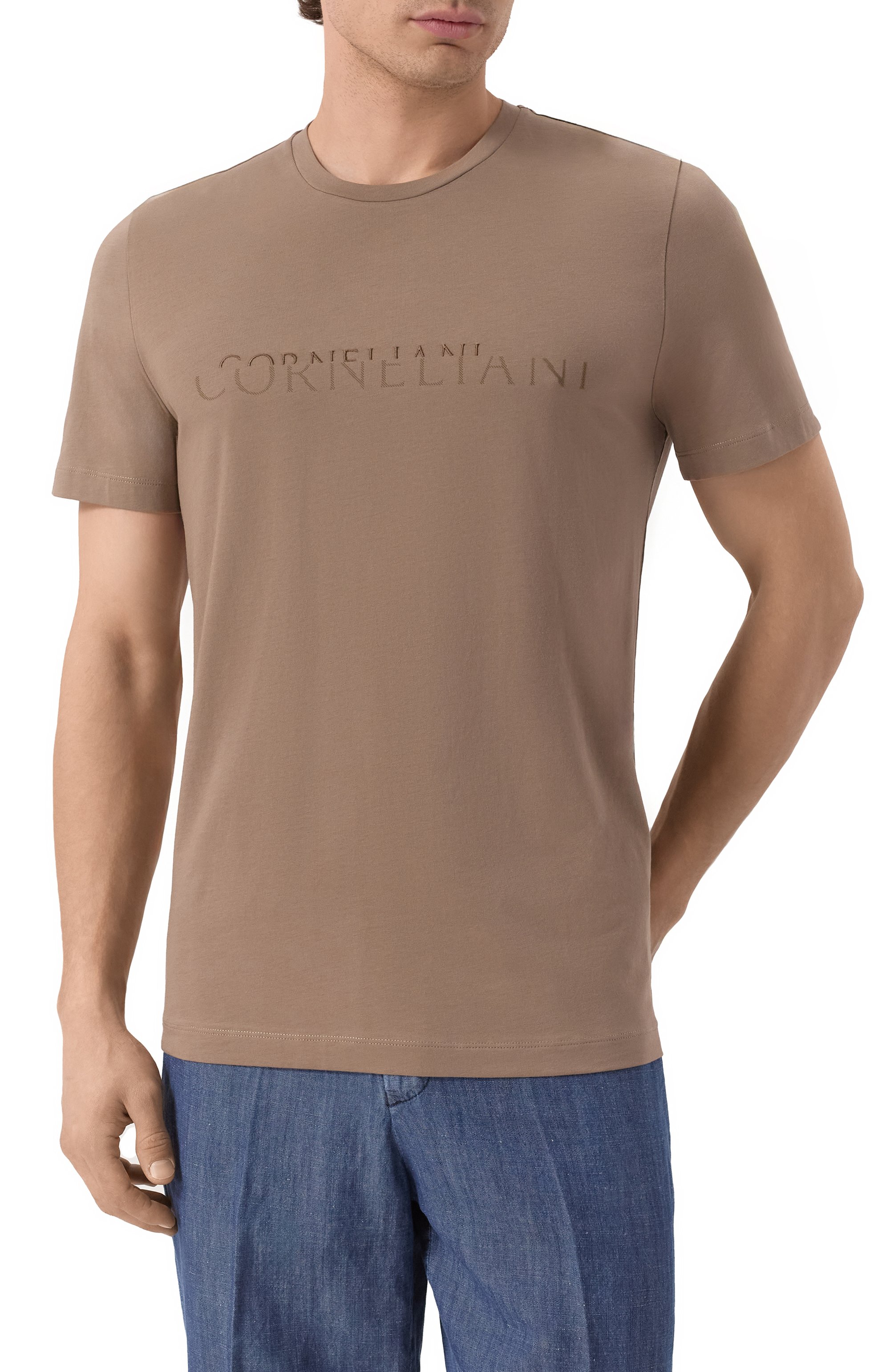 Хлопковая футболка CORNELIANI, арт. 25G581-2525059, фото 3