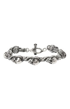 Мужской браслет funny skulls GL JEWELRY серебряного цвета, арт. M400011-S97-01 | Фото 1 (Материал: Серебро; Региональные ограничения белый список (Axapta Mercury): Не проставлено; Нос: Не проставлено)