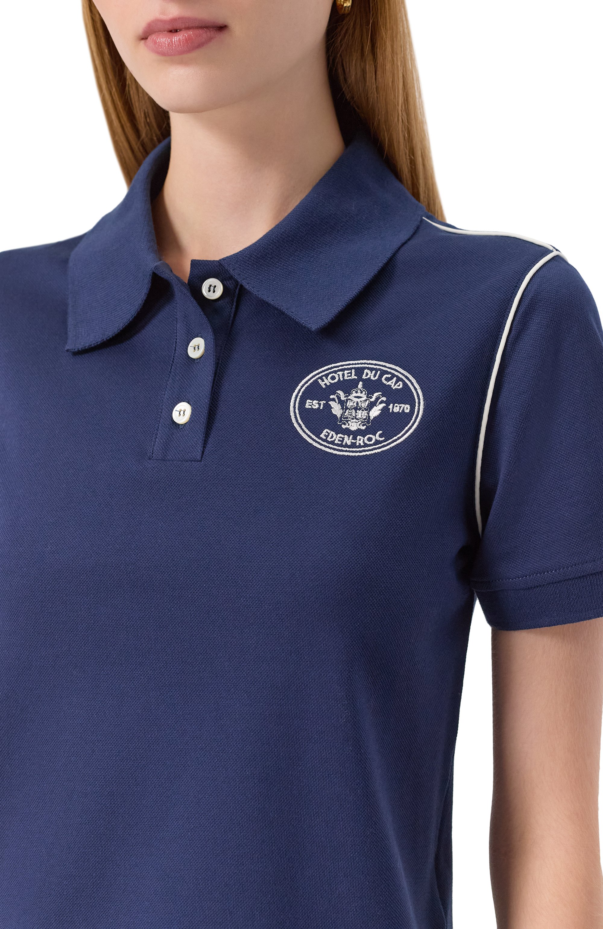 Хлопковое поло sporty & rich x hotel du cap-eden-roc SPORTY AND RICH, арт. T005760666BL107, фото 5