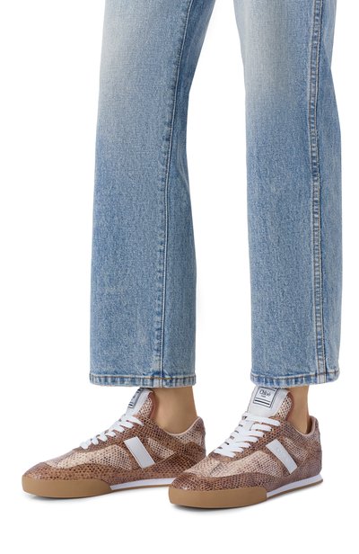 Кожаные кеды chloé kick CHLOÉ светло-коричневого цвета по цене 88500 руб., арт. CH26A07IYM, фото 2 Кожаные кеды chloé kick CHLOÉ, арт. CH26A07IYM, фото 2