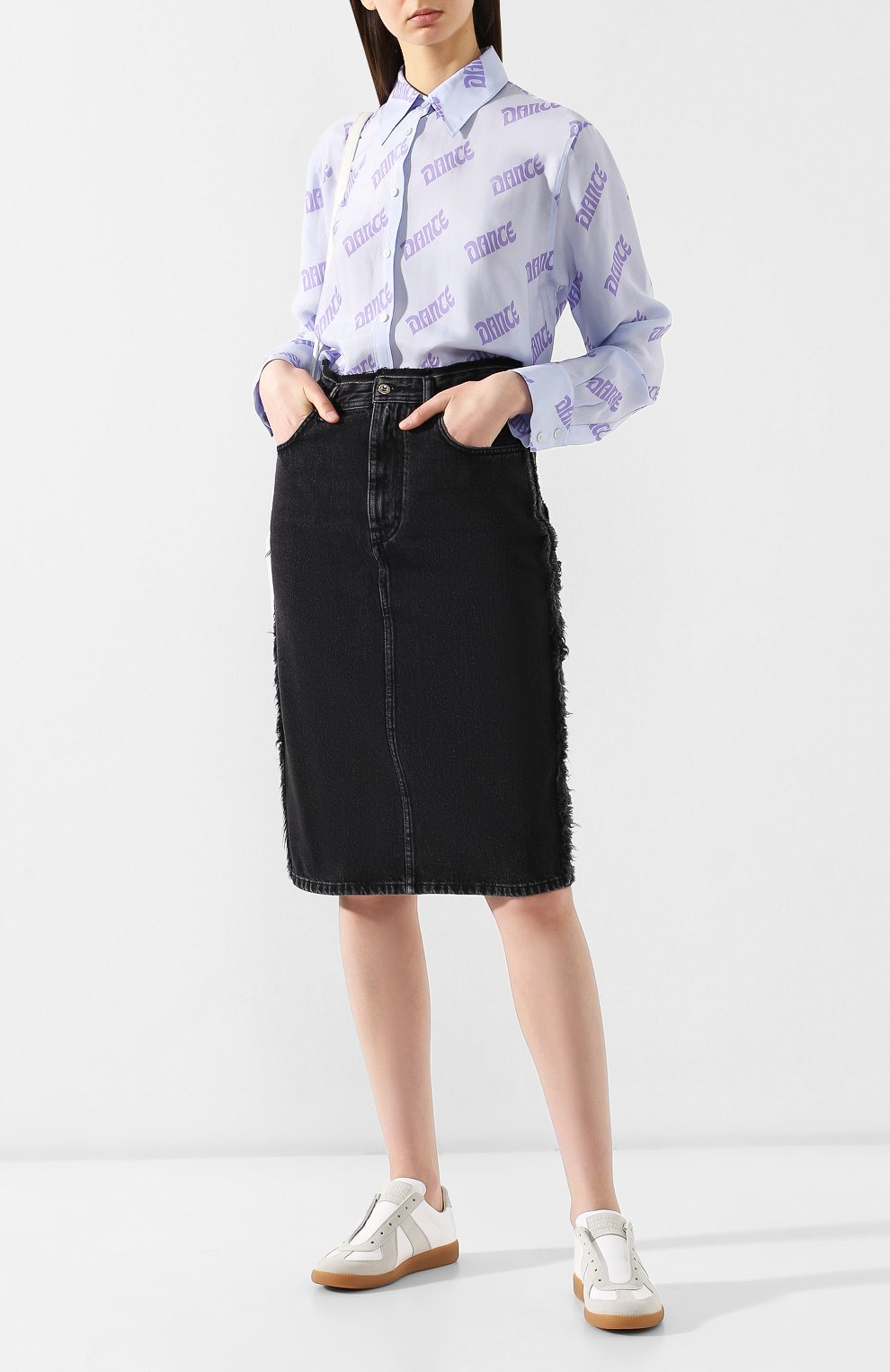Джинсовая юбка ACNE STUDIOS черного цвета по цене 23100 руб., арт. AF0044, фото 2 Джинсовая юбка ACNE STUDIOS, арт. AF0044, фото 2