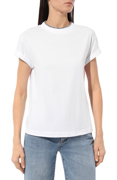 Хлопковая футболка BRUNELLO CUCINELLI, арт. M0T18BD200, фото 3