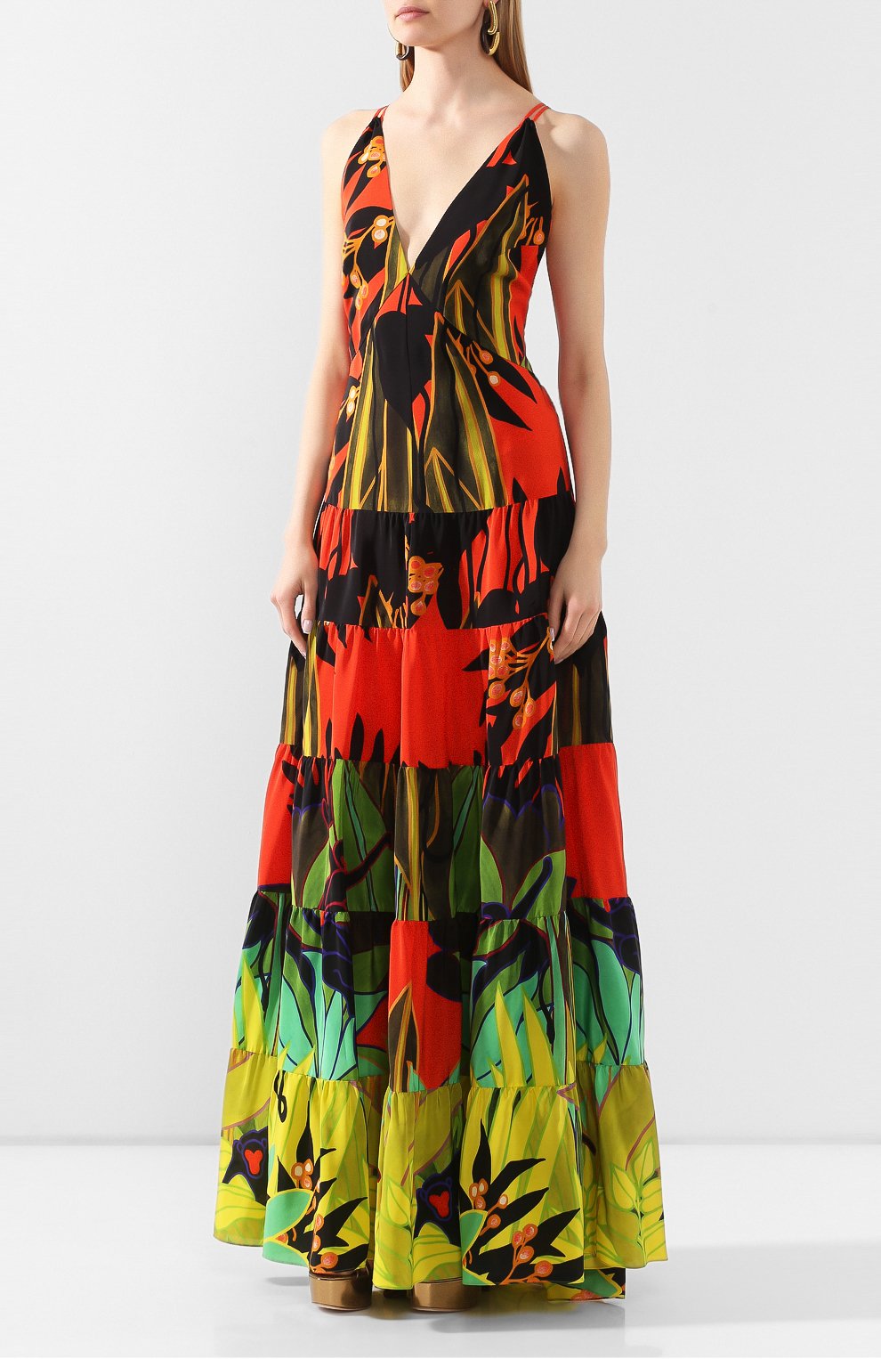 Шелковое платье VALENTINO, арт. TB0VDAP05D9, фото 3