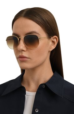 Женские солнцезащитные очки RAY-BAN коричневого цвета, арт. 3548-001/51 | Фото 2 (Кросс-КТ: С/з-унисекс; Региональные ограничения белый список (Axapta Mercury): Не проставлено, RU; Нос: Не проставлено; Тип очков: С/з; Материал: Металл; Оптика Гендер: оптика-унисекс; Очки форма: Прямоугольные)