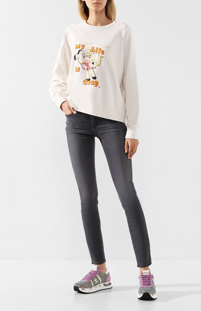 Хлопковый свитшот MARC JACOBS (THE) белого цвета по цене 28600 руб., арт. C6000021, фото 2 Хлопковый свитшот MARC JACOBS (THE), арт. C6000021, фото 2