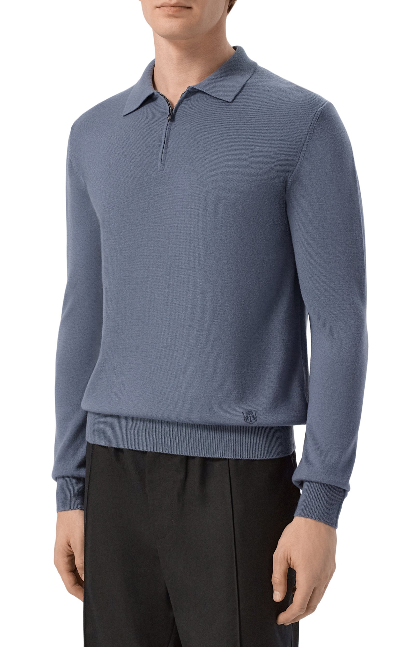 Шерстяное поло CORNELIANI тёмно-голубого цвета по цене 57650 руб., арт. 28M50F/2A25100, фото 3 Шерстяное поло CORNELIANI, арт. 28M50F/2A25100, фото 3