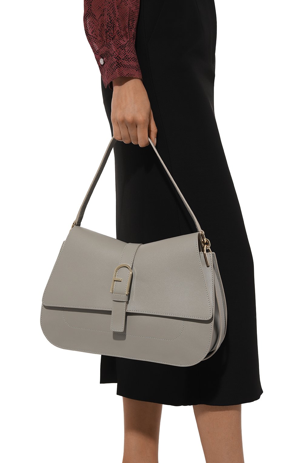 Сумка furla flow large FURLA серого цвета по цене 59500 руб., арт. WB01040/BX2045, фото 2 Сумка furla flow large FURLA, арт. WB01040/BX2045, фото 2