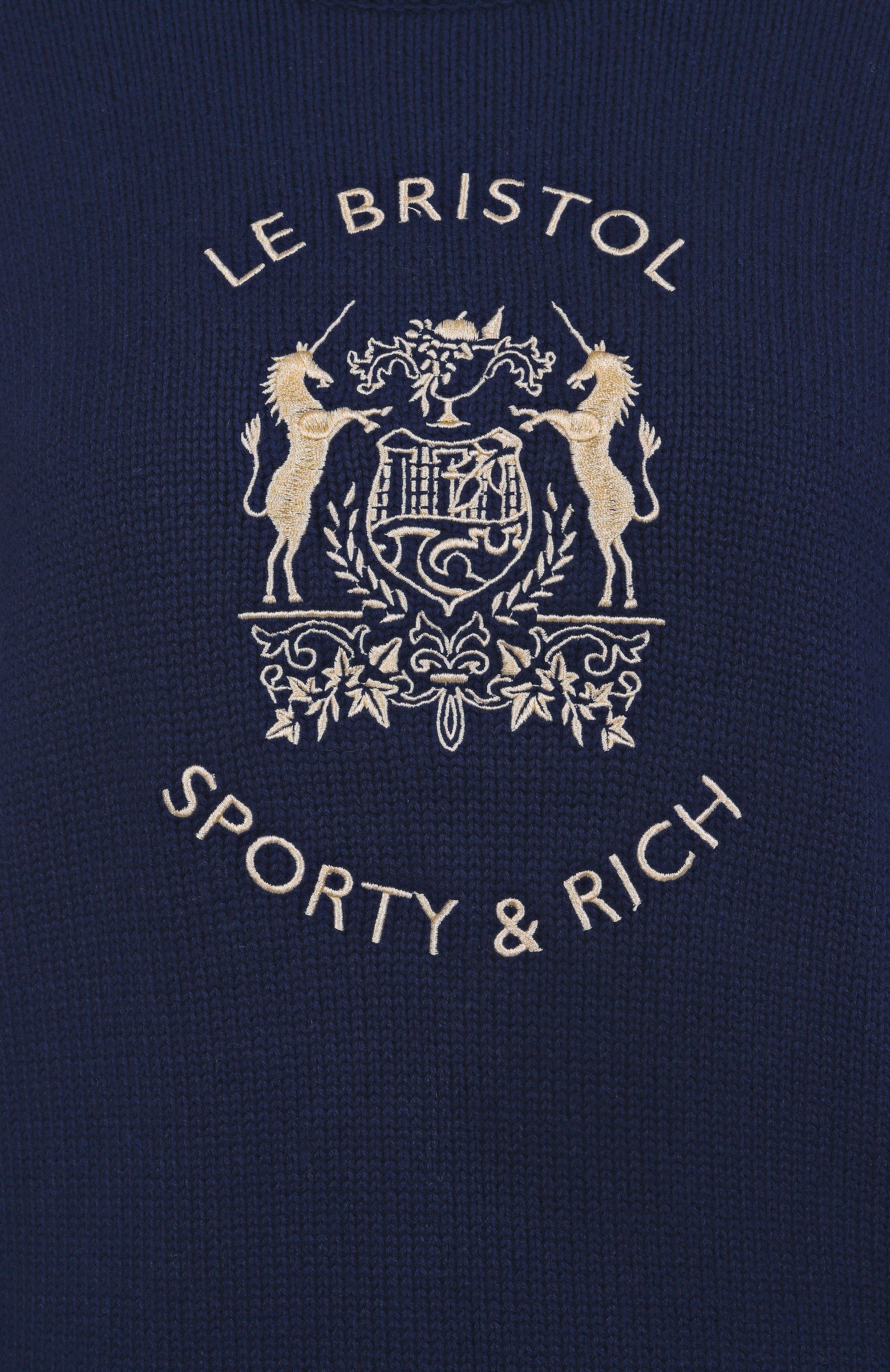 Хлопковый пуловер sporty & rich x le bristol paris SPORTY AND RICH, арт. WS065517621BL32, фото 6