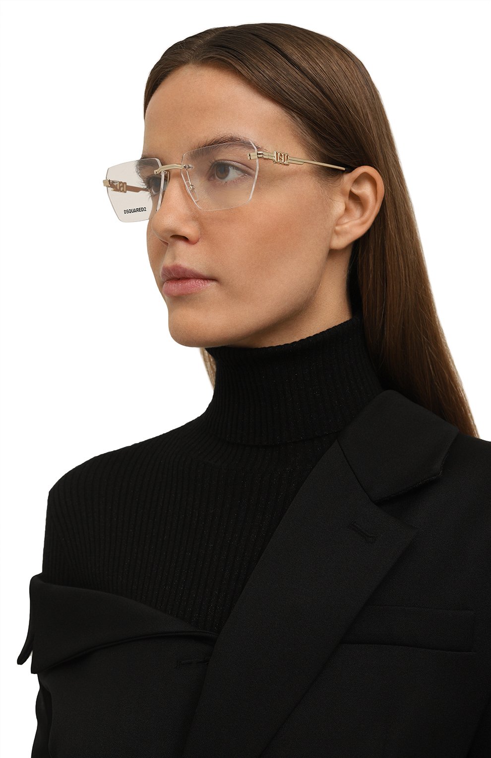 Оправа DSQUARED2 золотого цвета по цене 30900 руб., арт. D20102 3YG, фото 2 Оправа DSQUARED2, арт. D20102 3YG, фото 2