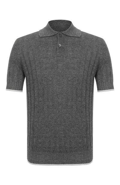 Мужская поло изо льна и хлопка BRUNELLO CUCINELLI, арт. M2L707605