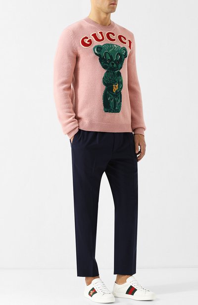 Кожаные кеды ace на шнуровке GUCCI, арт. 473762/A9L60, фото 2