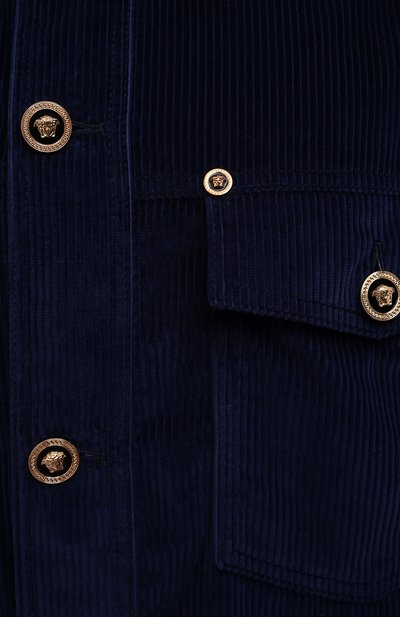 Вельветовая куртка-рубашка VERSACE темно-синего цвета по цене 143000 руб., арт. 1004062/1A02939, фото 5 Вельветовая куртка-рубашка VERSACE, арт. 1004062/1A02939, фото 5