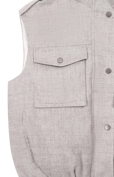 Льняной жилет BRUNELLO CUCINELLI, арт. BL104J032A, фото 3