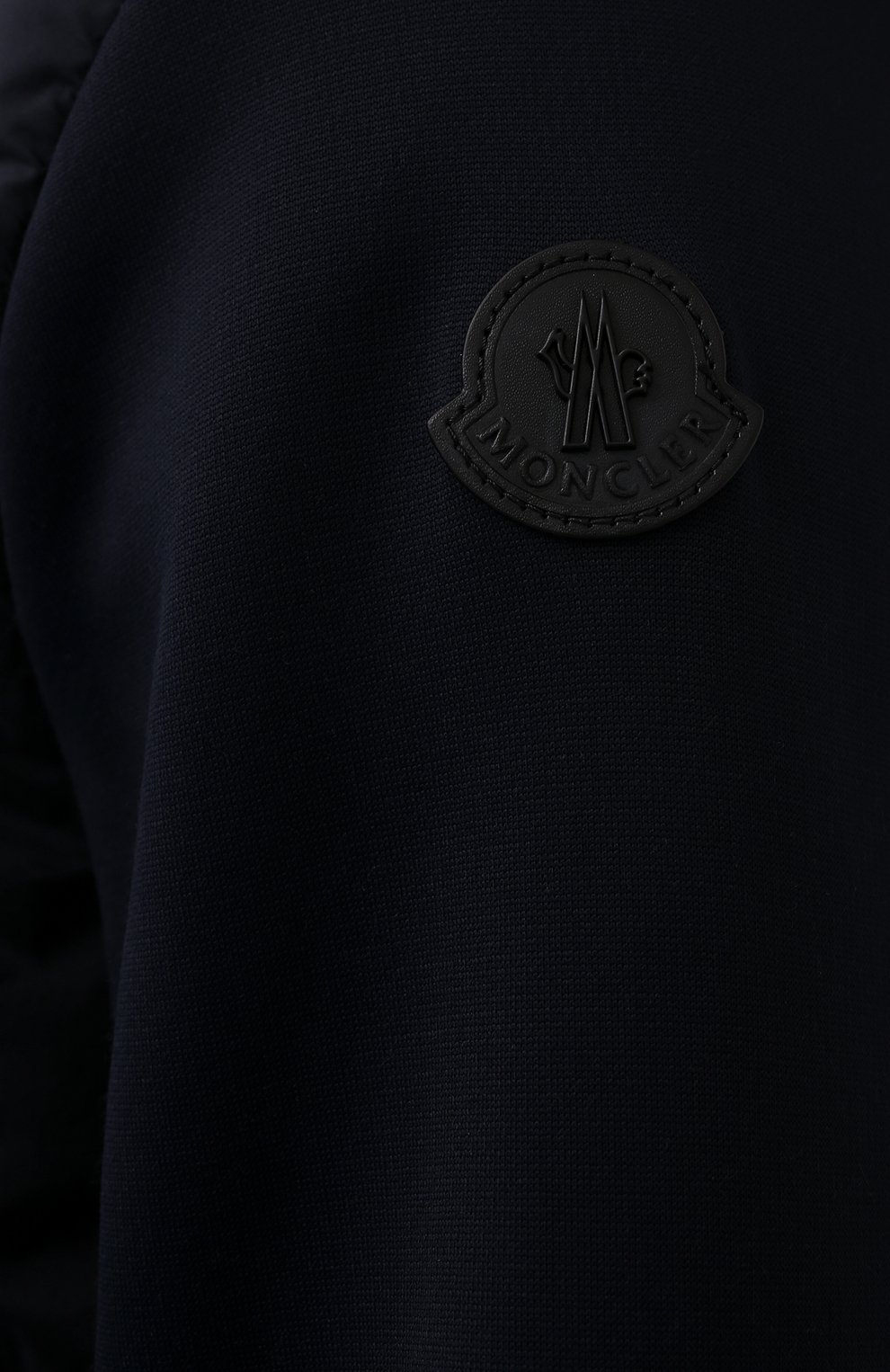 Комбинированная толстовка MONCLER темно-синего цвета по цене 121000 руб., арт. G2-091-8G000-13-899G9, фото 5 Комбинированная толстовка MONCLER, арт. G2-091-8G000-13-899G9, фото 5