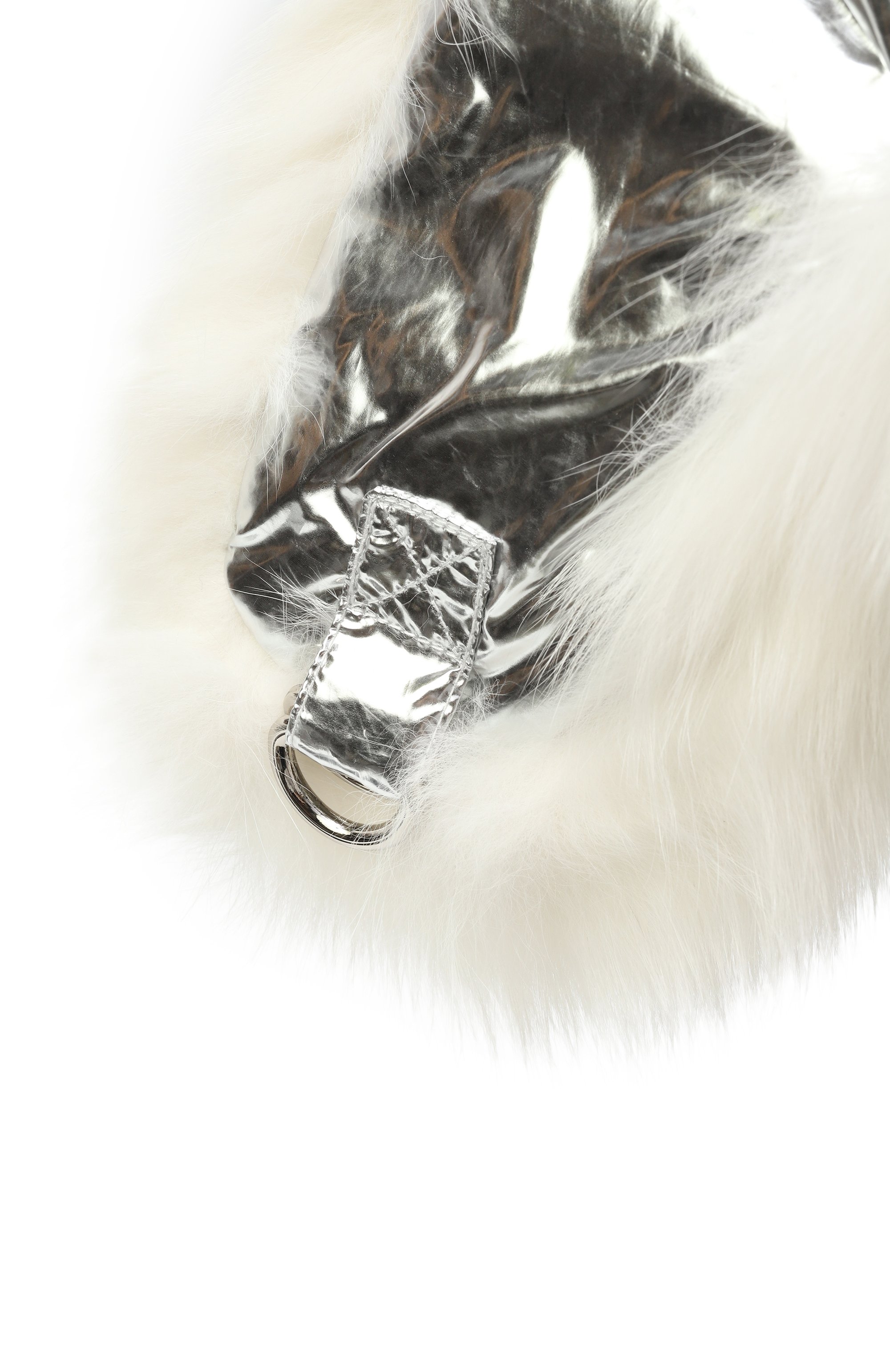 Пуховая шапка-ушанка с отделкой из песца YVES SALOMON ENFANT, арт. 23WEA015XXD0XW, фото 3