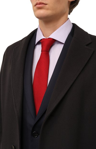 Шелковый галстук LANVIN красного цвета по цене 13550 руб., арт. 1208/TIE, фото 2 Шелковый галстук LANVIN, арт. 1208/TIE, фото 2