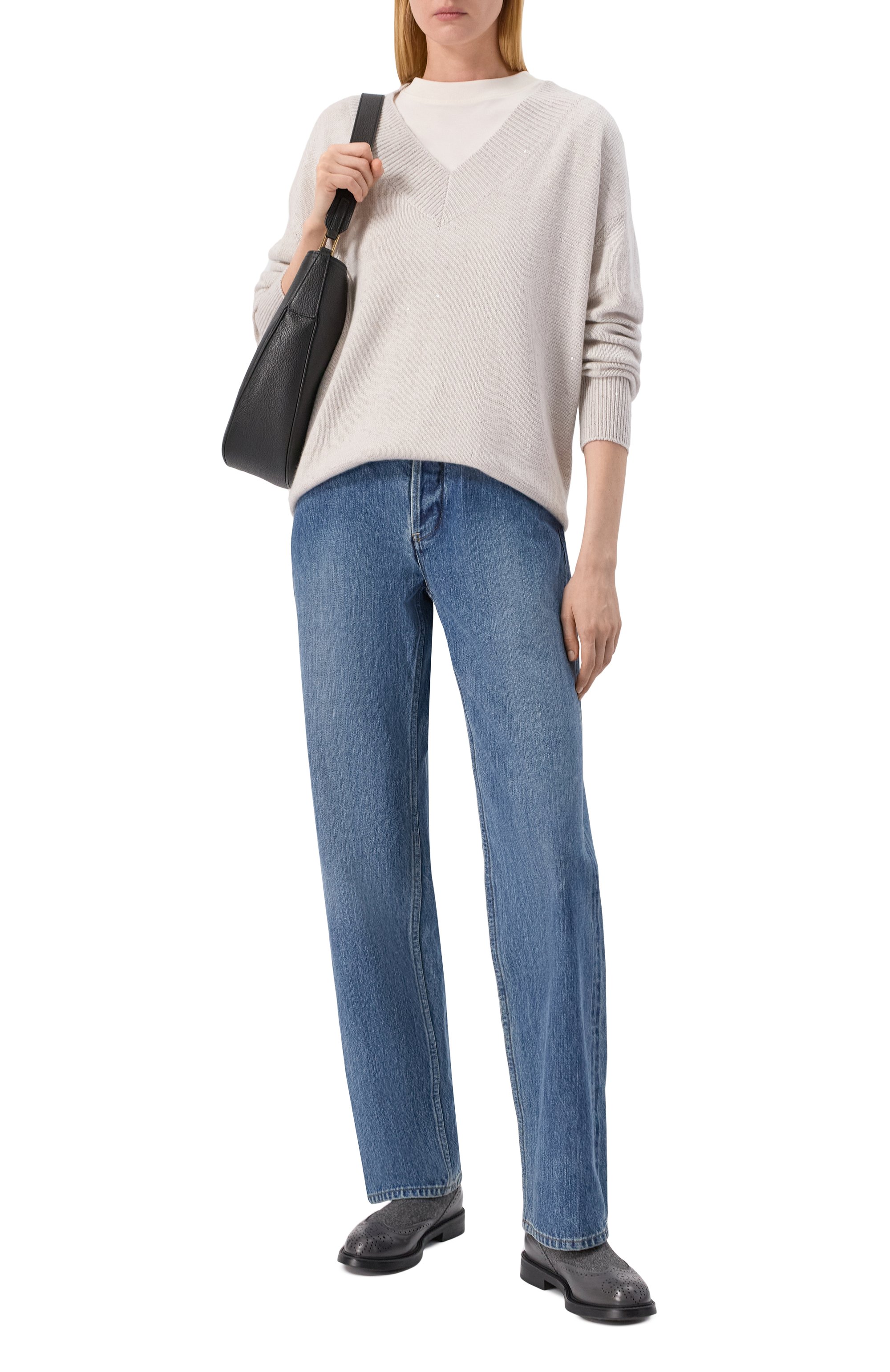 Свитер из кашемира и шелка BRUNELLO CUCINELLI, арт. M73539922, фото 2