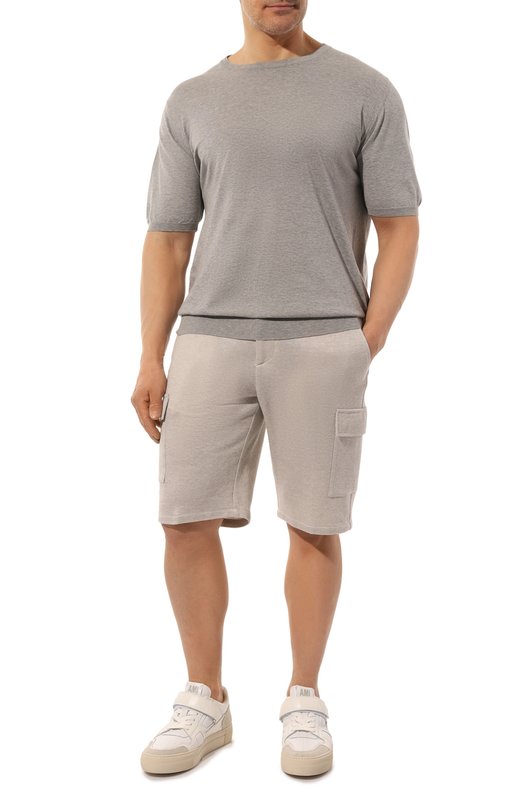 Шорты из хлопка и льна Marco Pescarolo Бежевый, фото 2