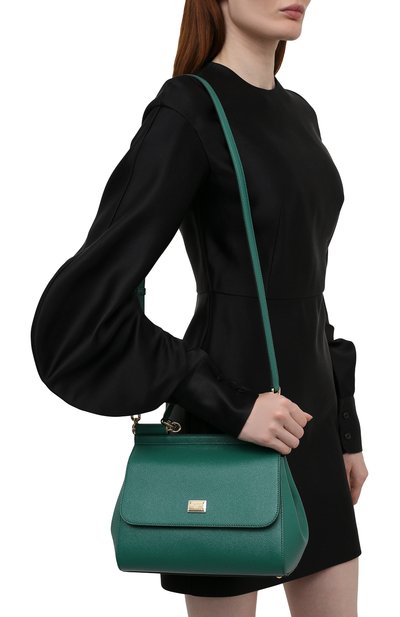 Сумка sicily medium DOLCE & GABBANA изумрудного цвета по цене 229000 руб., арт. BB6002/A1001, фото 2 Сумка sicily medium DOLCE & GABBANA, арт. BB6002/A1001, фото 2