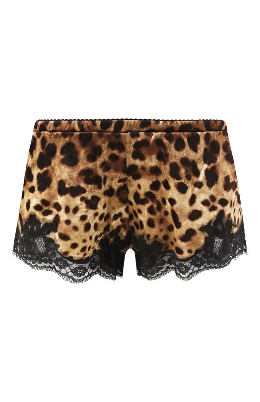 Шорты из шелка и хлопка Dolce & Gabbana 03A02T/0N021 Леопардовый 03A02T/0N021