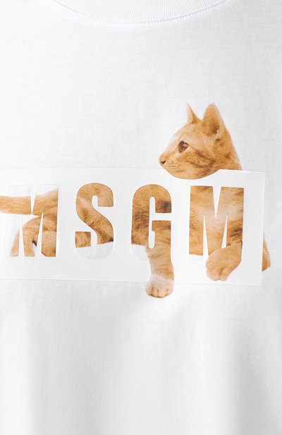 Хлопковая футболка MSGM, арт. 2842MDM269 207498, фото 5