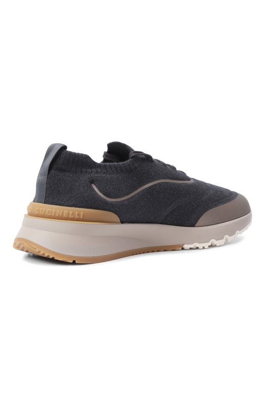 Текстильные кроссовки Brunello Cucinelli MZUAUF0340 Серый  MZUAUF0340 Фото 5